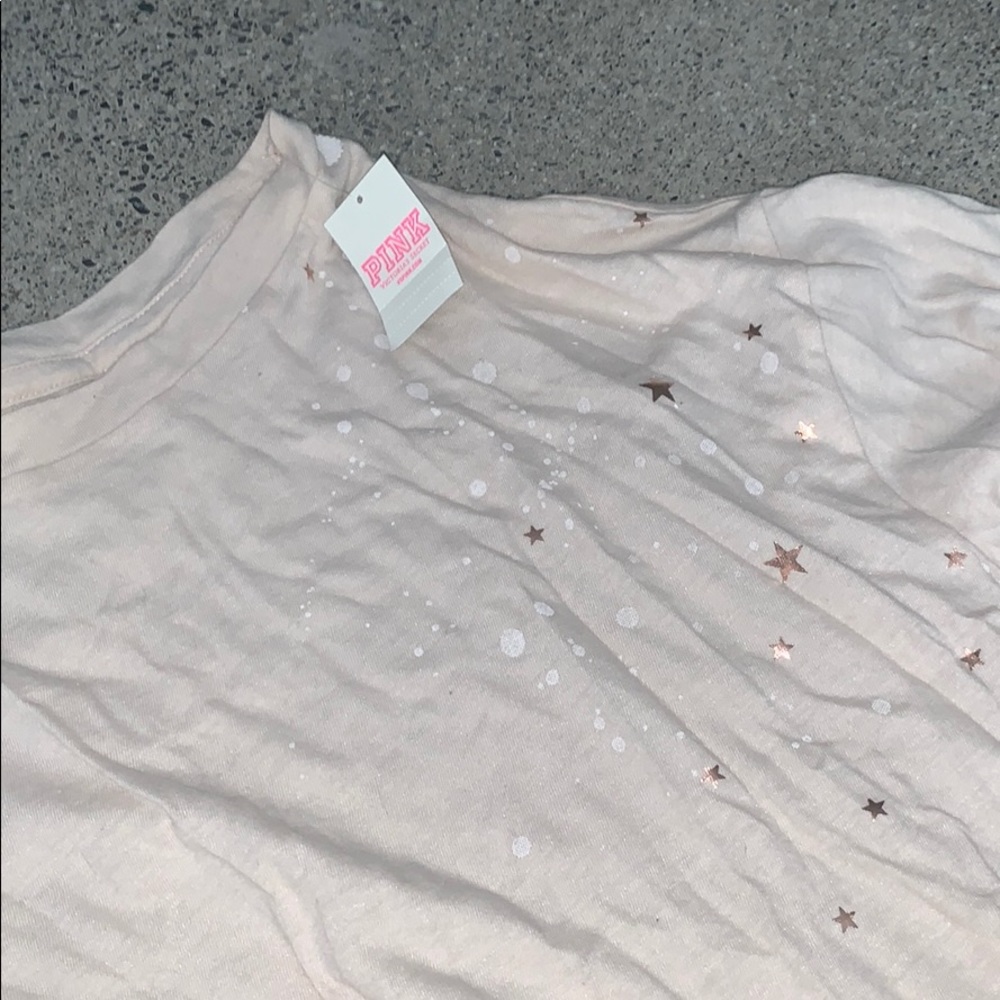 cute light pink cropped top from pink nwt